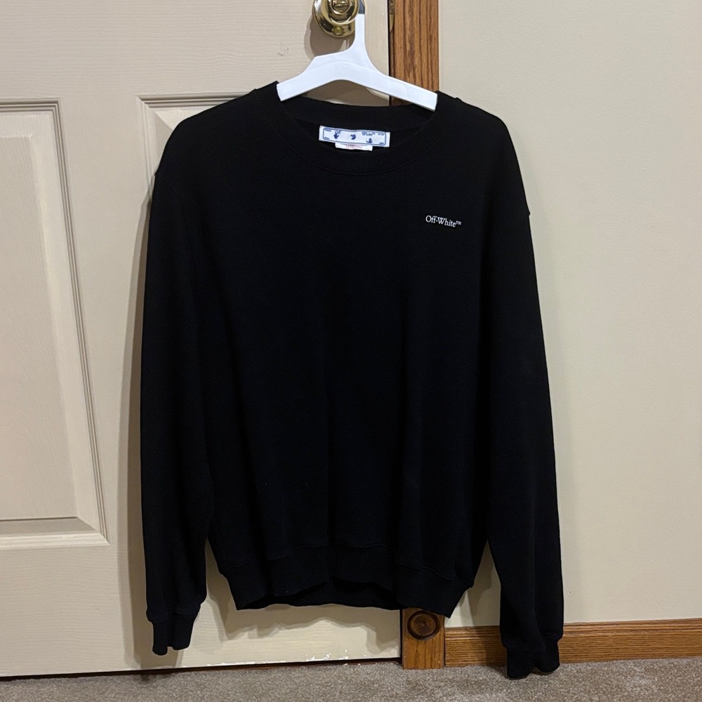 OFF WHITE LG Black Crewneck Sweater